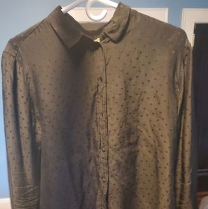 Black Sezane button-down silk shirt